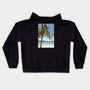 Palm Trees on the Beach Kids Hoodie